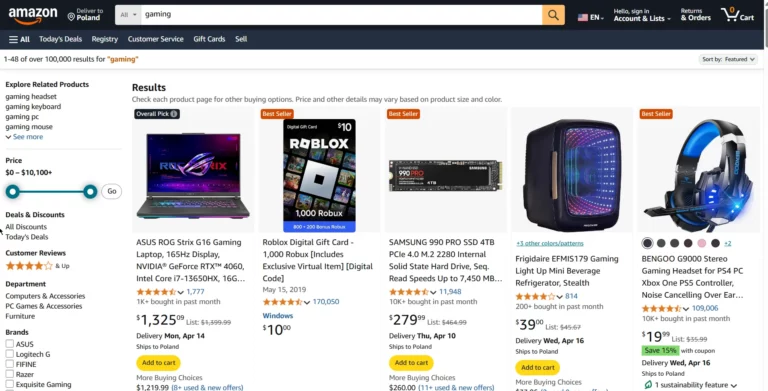 Strategia cenowa na Amazon