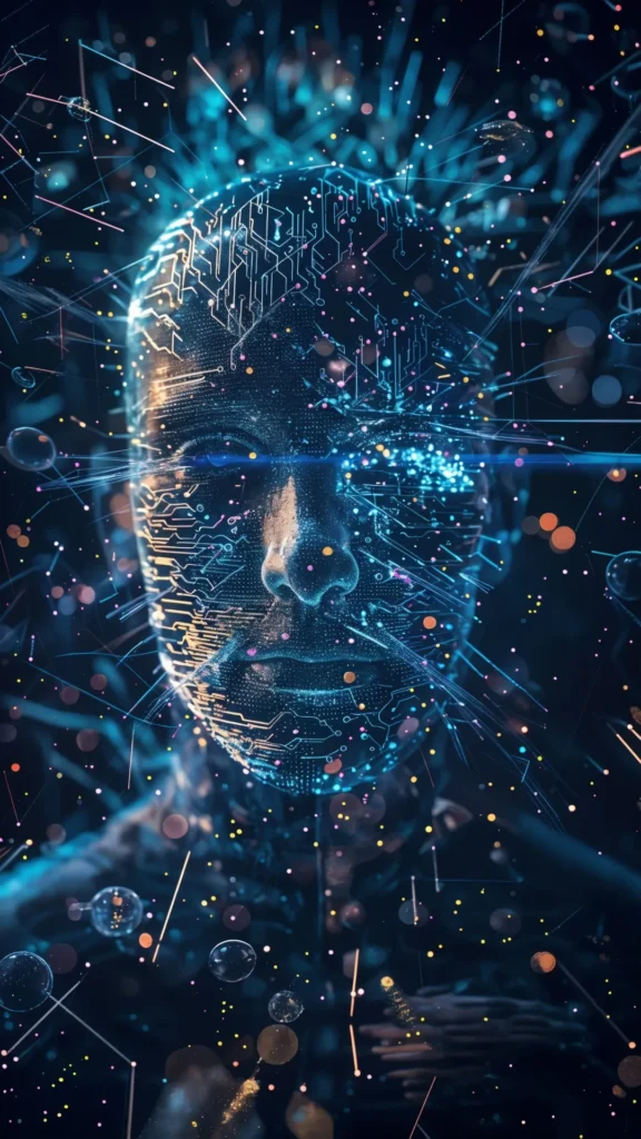 widok twarzy wygenerowanej przez komuter