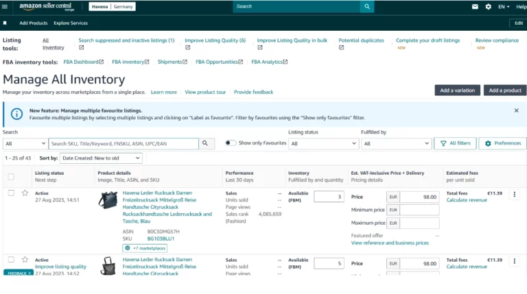 panel sprzedawcy na amazon.com
