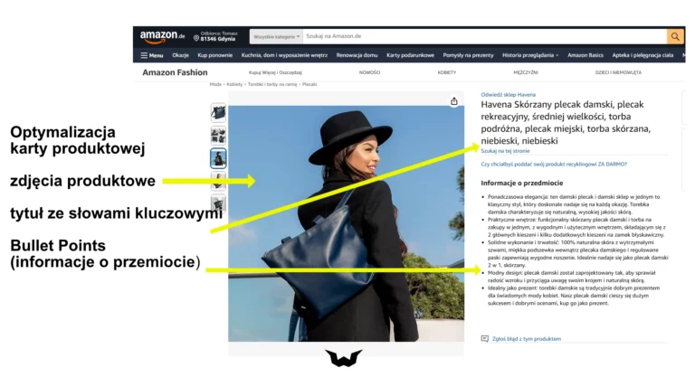 Optymalizacja karty produktowej Amazon 
